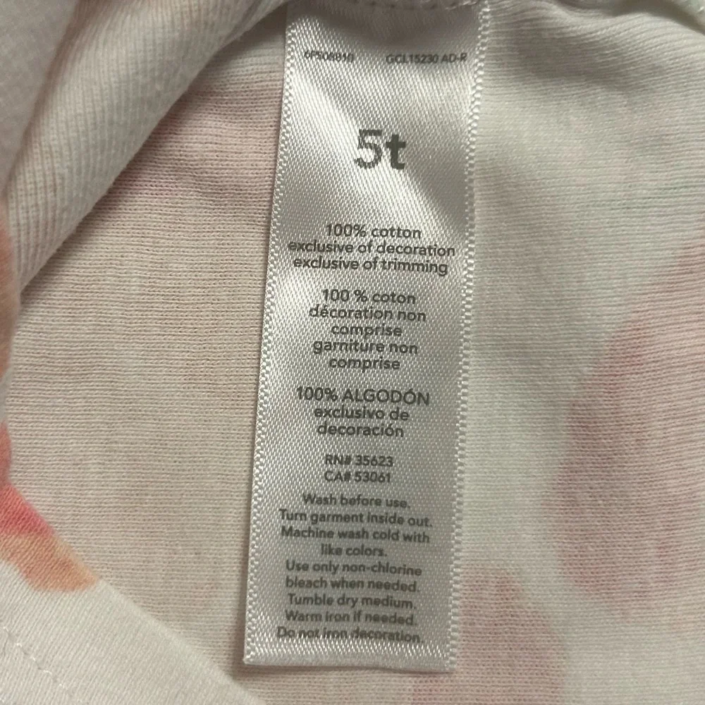 Carter's White and Orange Short‎ Sleeve Tee with Heart Print